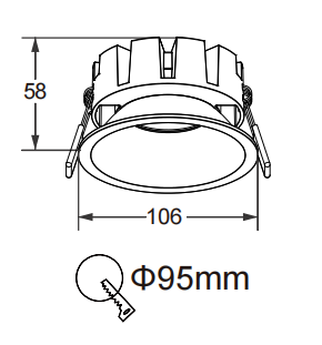Светильник встраиваемый LUMATICA К-С11-3510F-W-4K-50 белый